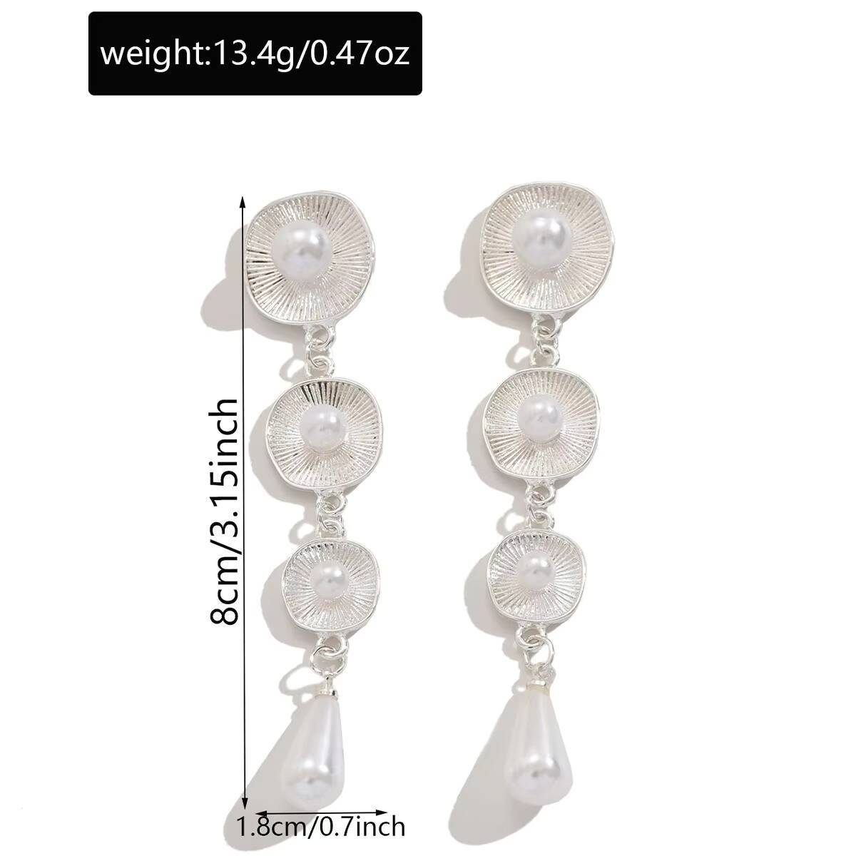 bohemian Earrings for Women New Water Drop Design Exaggerated Personality Imitation Pearl fashion