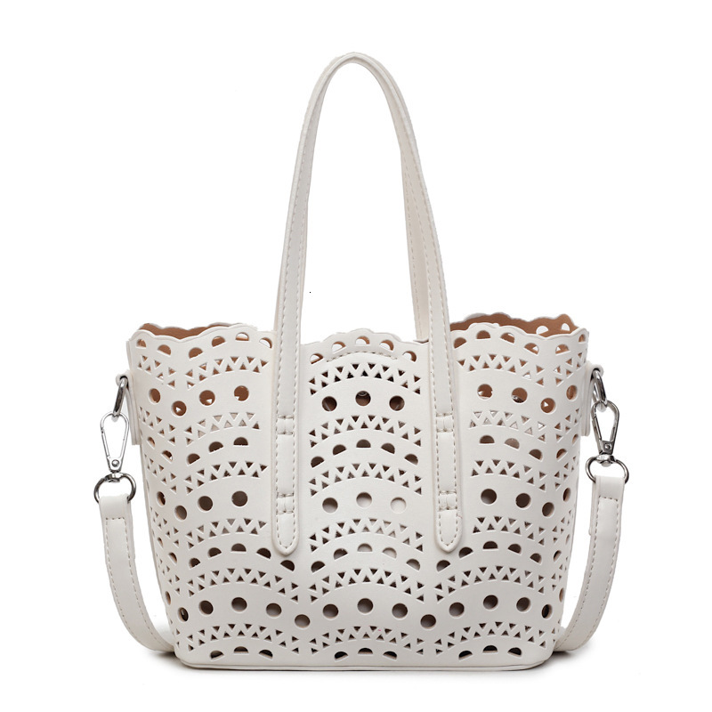 New 2025 Women's Designer Handbag, Free Shipping, High End Wave Hollow Flower Basket Bag Women's Shoulder Width Diagonal Small Bag Outdoor V