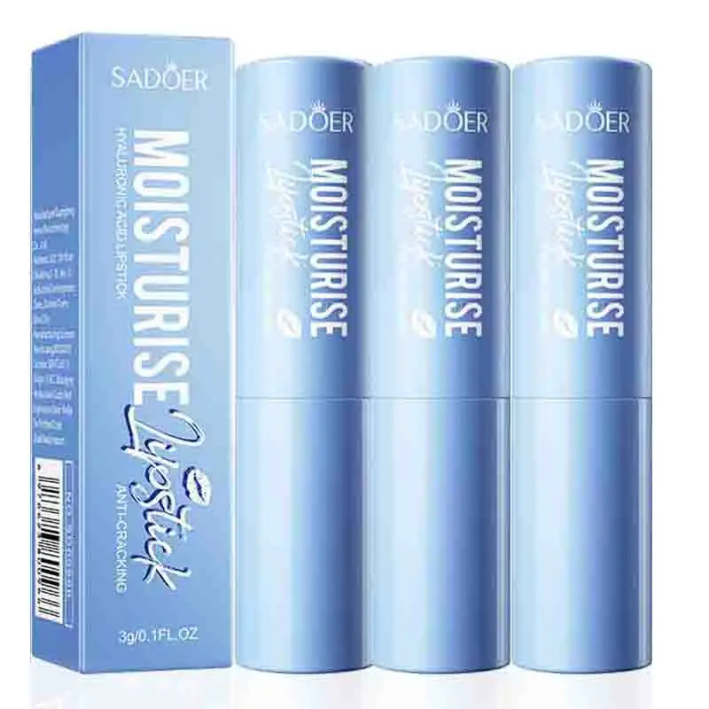 123pcs SADOER Hyaluronic Acid Lipstick Lips Skincare Nourishing Lip Balm Lips Skin Care Products 250813