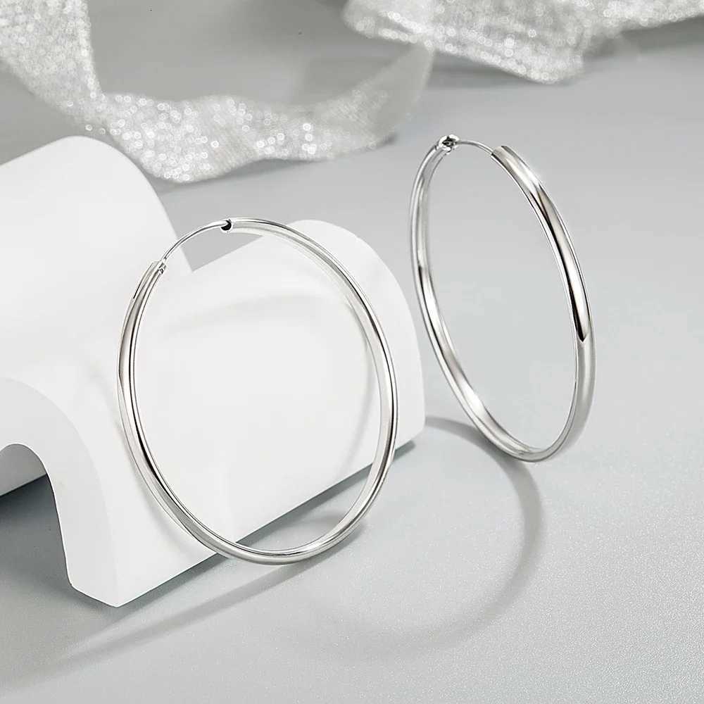 925 Sterling Silver Womens New Jewelry Fashion Round Hoop Earrings XJ250814