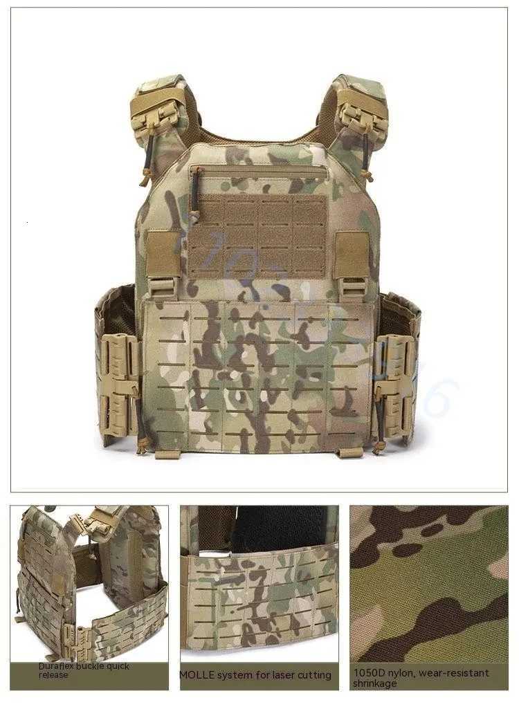 New Combat Vest 6094 Quick Detachab Light Laser Cut Tactical Vest Black Gear To Carry Protective Plate Y250814