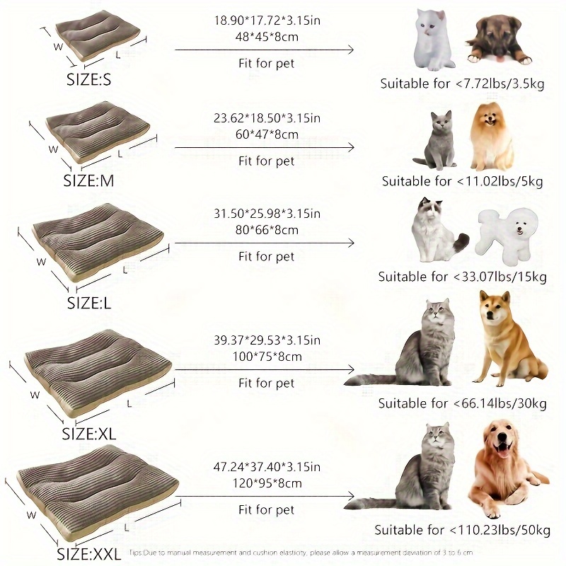Durable Pet Sleeping Mat for Cats Small Medium Dogs Detachable Washable Soft Fluffy Multi-Scenario Use