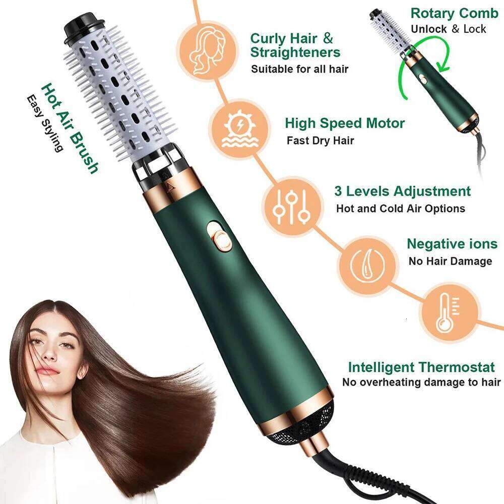 NEW Comb Hot Air For Roller Blow Dryer Ionic Straightening Brush Quick Dry Hair Curler Curling Iron