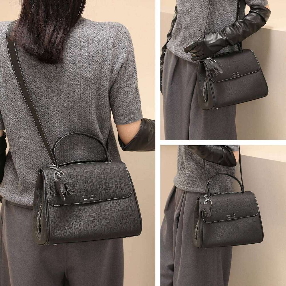 ITAMOOD Leather Handbag Women Cute Small Elephant Decor Satchel Bag Stylish Flap Purse For Work & Office