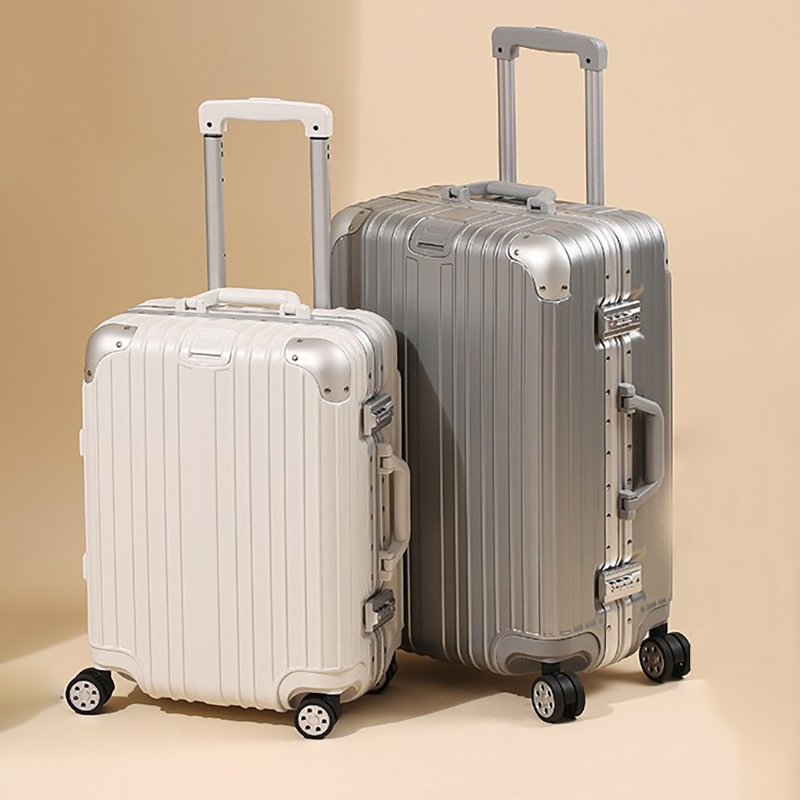 Trolley case Thicken travel suitcase Aluminum frame+PC+ABS silent universal wheel luggage wear-resistant and anti drop boarding suitcase