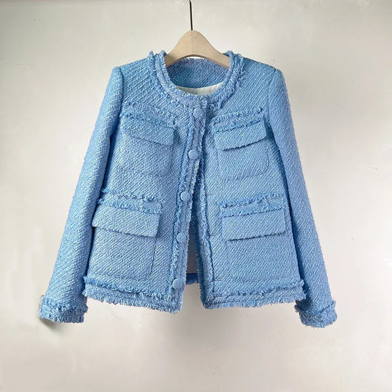 French Style Elegant Elegance Jacket for Women Tweed Spring New Fashion Tassel Book
