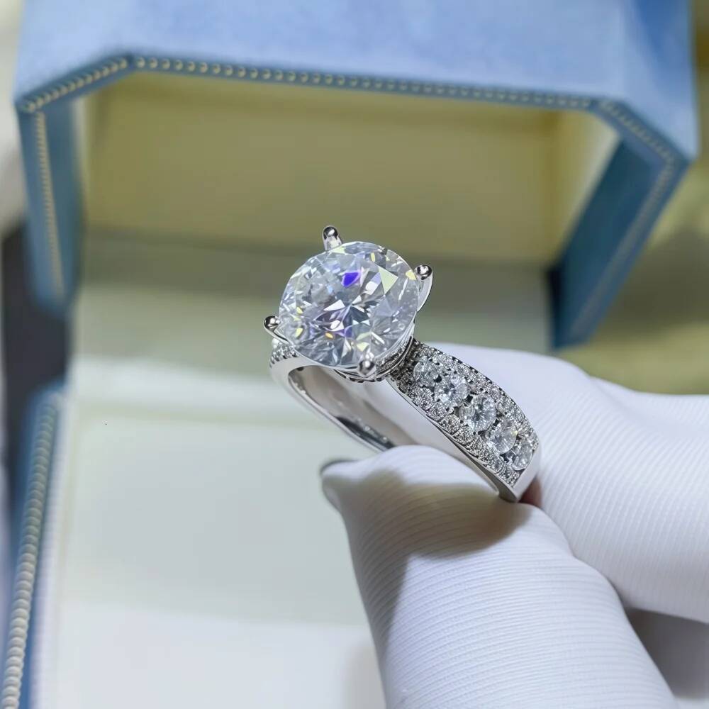 NKHOG 3CT Real Moissanite Rings For Women Men 925 Sterling Silver Wedding Engagement Band Plated No Fade D VVS1 Fine Jewelry GRA