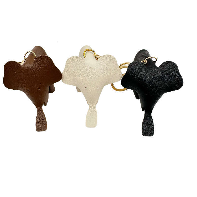 New Keychain Car Leather Cute Little Elephant Creative Bag Doll Pendant