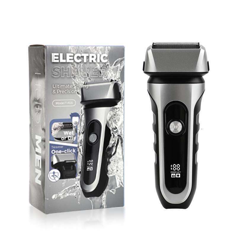 New IPX waterproof reciprocating razor with intelligent digital display electric floating aluminum foil blade