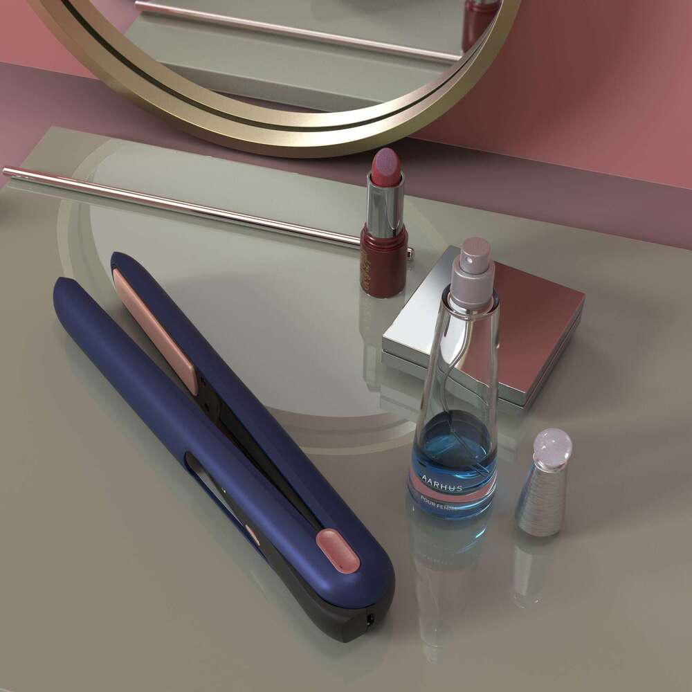 New Wireless Long Battery Life Straight And Curl Dual Use Portable USB Charging Mini Hair Straightener