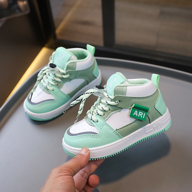 High Top Kids Sneakers Anti-slip Boys Youth Basketball Shoes Kidsnest Girls Toddlers Sports Running Shoes Size 21 - 32 K0625