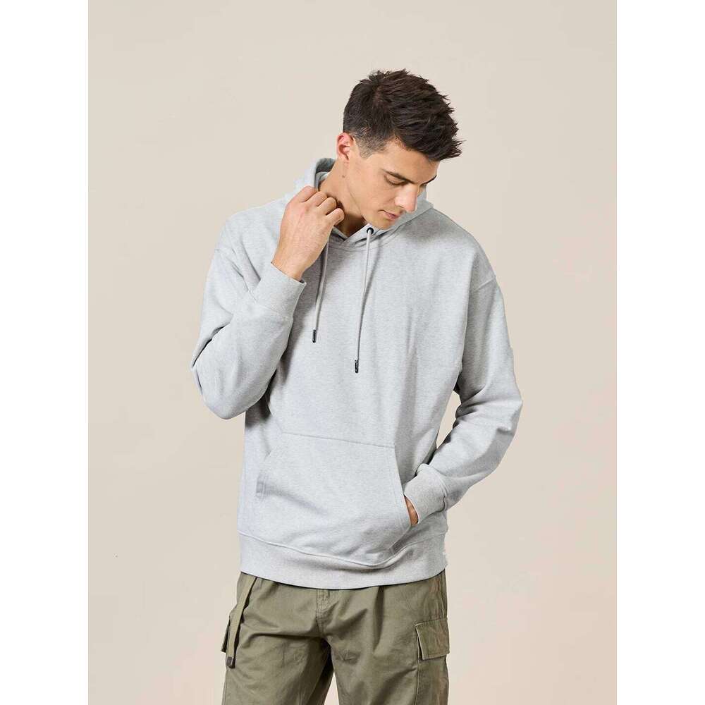 SIMWOOD Autumn New Hooded Hoodies Men Thick 360G Fabric Solid Basic Sweatshirts Quality Jogger Texture Pullovers