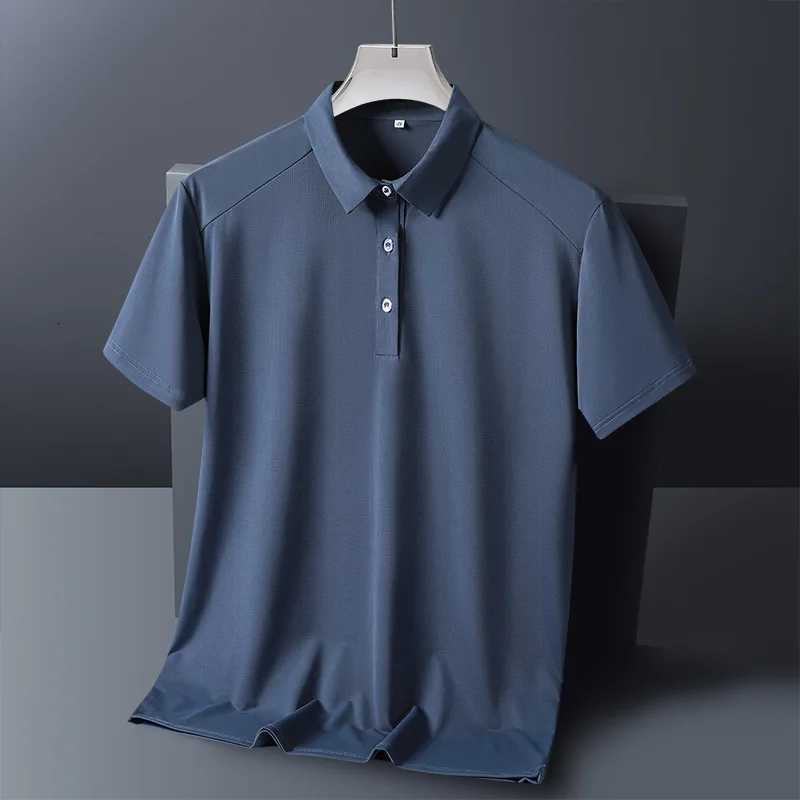 9XL Plus Size Mens Polo Shirt 150kg Korean Loose Shirt Polos Collar Short Sleeve Tee Men Casual Formal Big Size Oversized Tops XJ250804