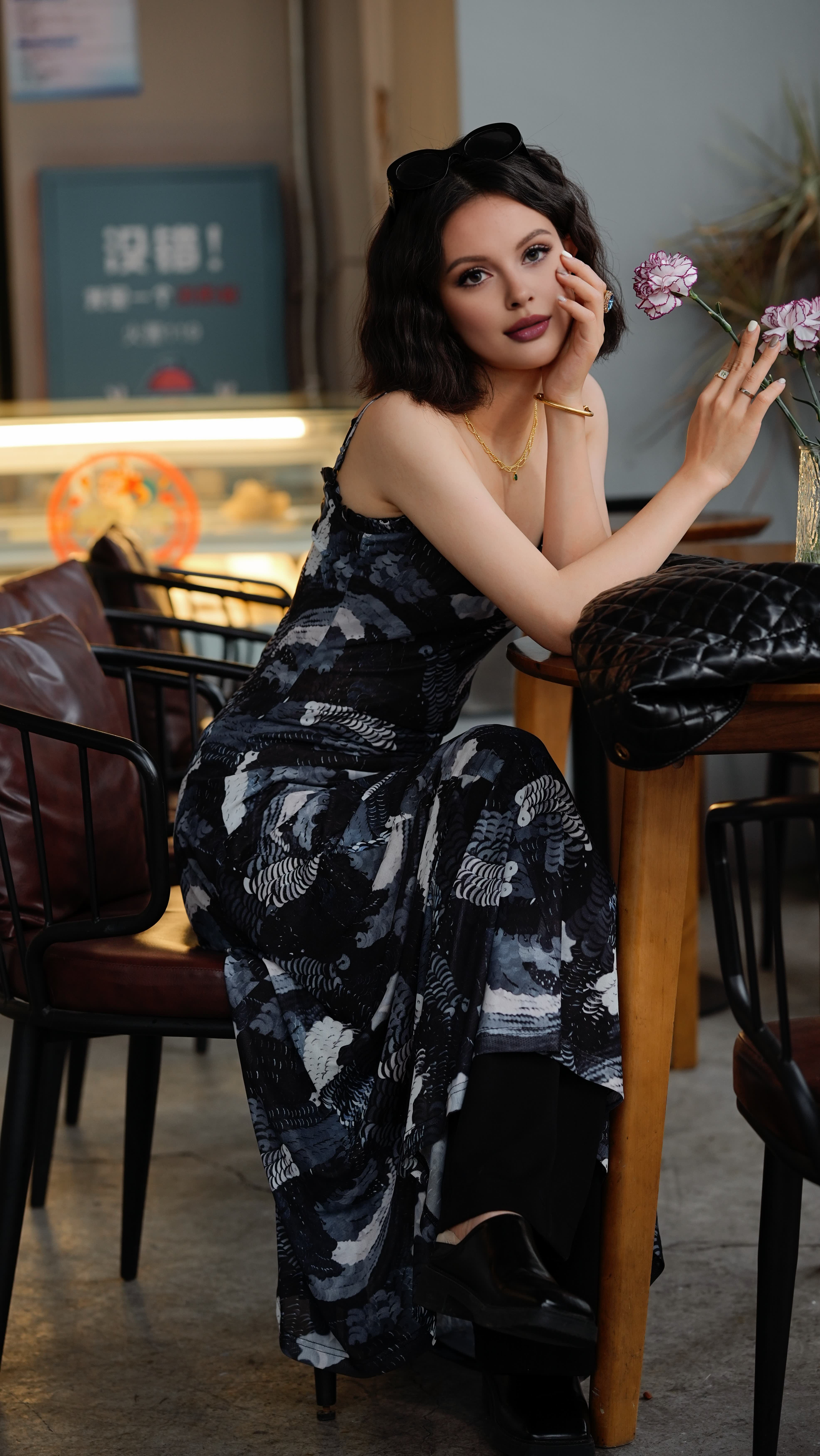 HZHJ designer dress sexy black peacock suspender slimming fashion elegant haute couture runway style for daily,business,festival,be gift for mom and g