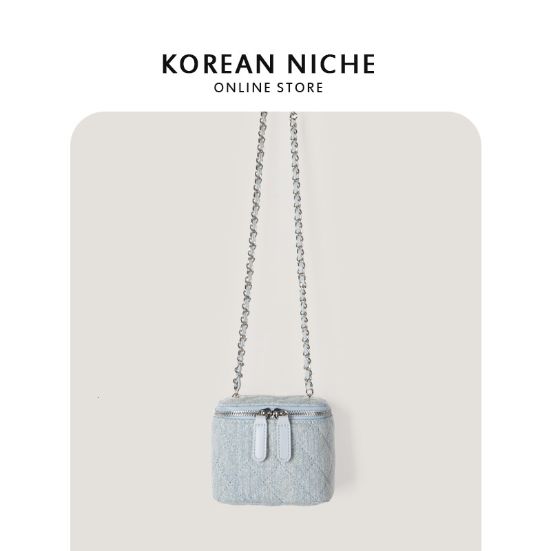 Ladies' bag 2025 new style quilted denim chain small bag designer versatile crossbody bag