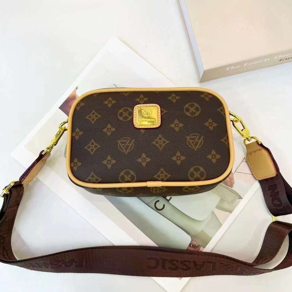 DHessentials Korean Style Bag - Fashionable Crossbody Shoulder Bag for Women, Minimalist PVC Handbag (Brown/Beige)