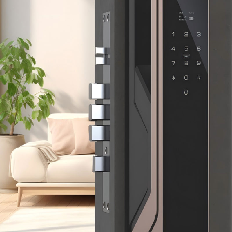 RUBINHR C929 Smart Electronic Digital Door Lock with Dual Cameras, Secure Facial Recognition, and Fingerprint Keypad