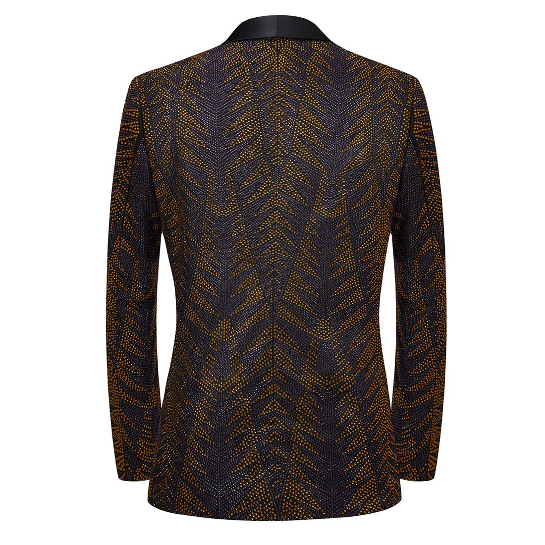 Shiny Gold Purple Rhinestones Suit Jacket Mens Groom Wedding Formal Tuxedo Singer Host Stage Crystal Blazers Costume 250811