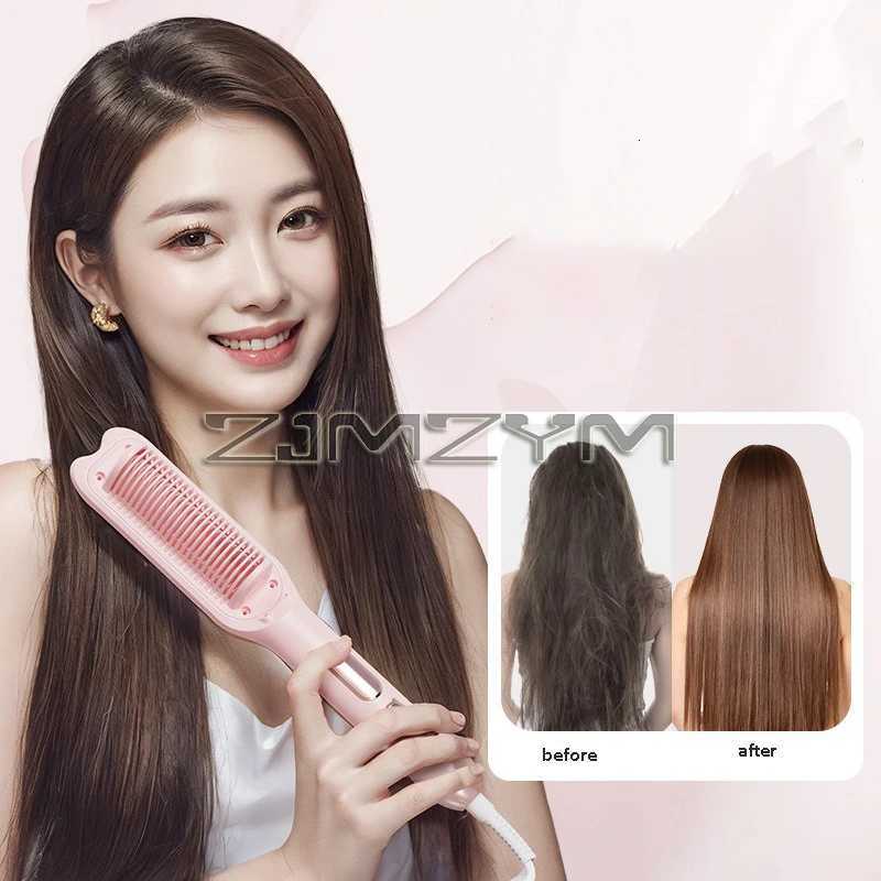Hot Comb Straightener Hair Brush Hot Comb Electric Straightening Comb Curling Iron Hair Brush For Styling Fast Heating W250814