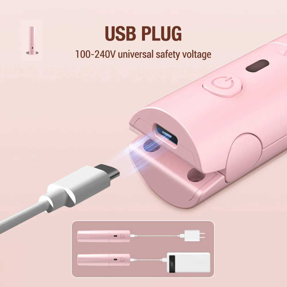 Multifunctional Hair Straightener Must-Have Portable Small Curling Machine Splitter Cuticle Protecting Damage Reducing USB Plug W250814