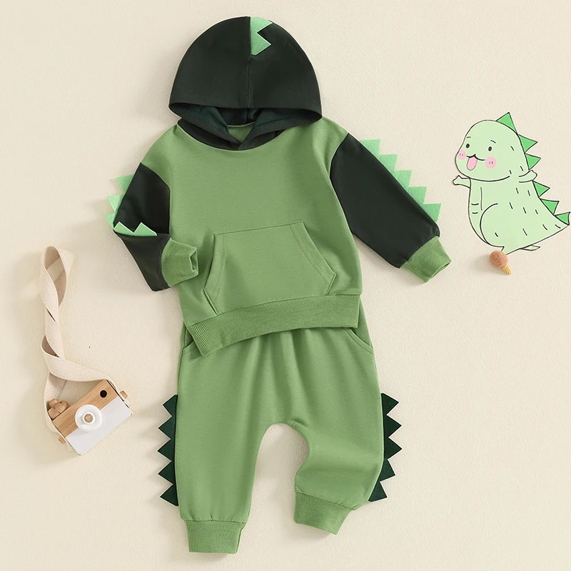 Infant Baby Boys Pants Outfits Set Long Hooded Striped Sweatshirts Pants Clothes Set Fall Winter Pants Sweatsuit 250813
