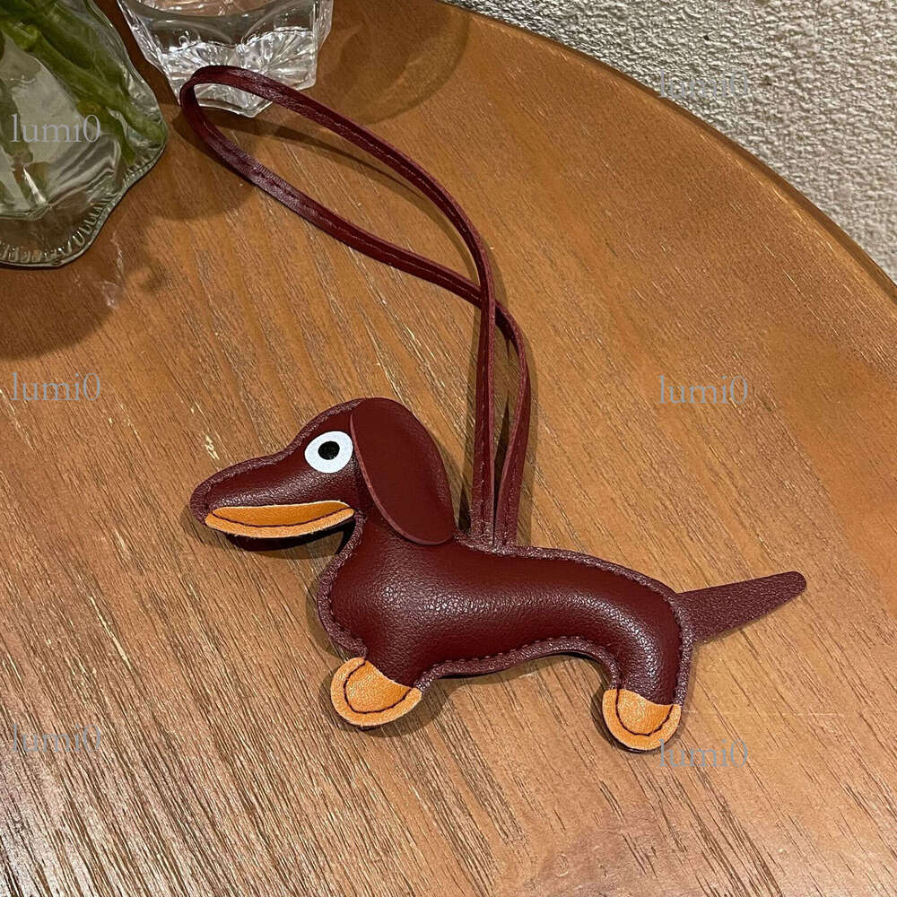 Dachshund Dog PU Leather Cute Cartoon Puppy Charm Women's Handbag Trendy Bag Pendant