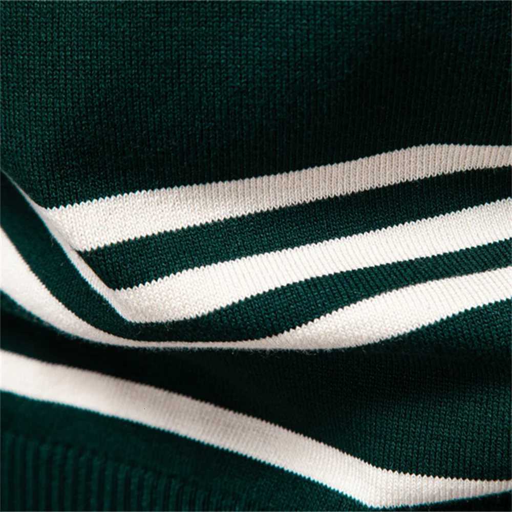 AIOPESON 2025 Color Block Henley Polo Men Striped Long Sleeve New Autumn Designer Social Business Premium Polos Male XJ250804