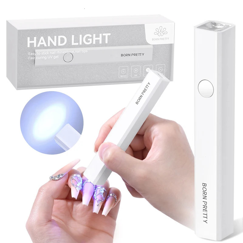 Handheld UV Light for Gel Nails Mini Nail Light Portable LED Nail Lamp Cordless Rechargeable USB Nail Dryer 1Pc 250814