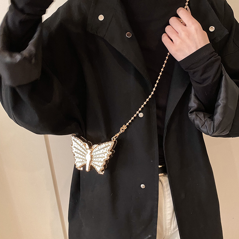 Luxury Brand Designer Bag Crossbody Bag Korean Style Trendy Diamond-Encrusted Butterfly Box Bag Texture Mini Decorative Casual Commuter Bag For Women