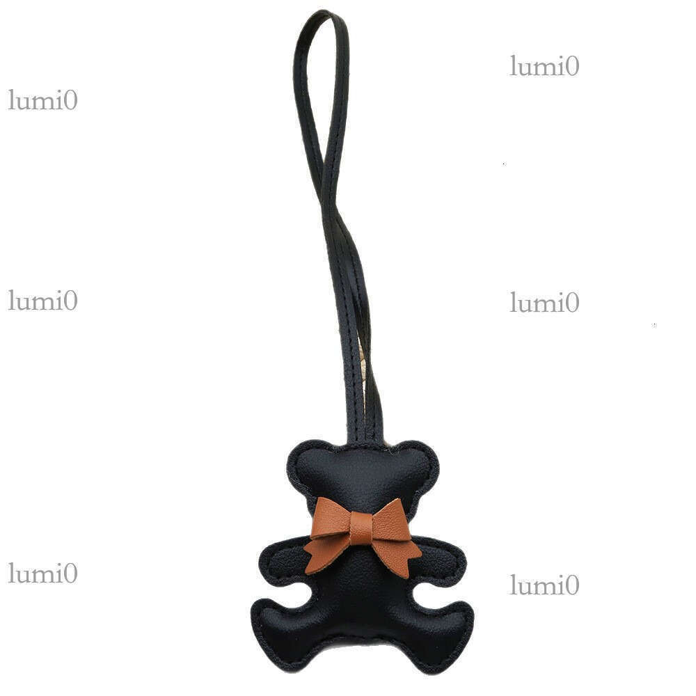 New Cute Little PU Leather Bag Pendant Creative Internet Celebrity Cotton-Filled Cartoon Bear Fashion Accessory