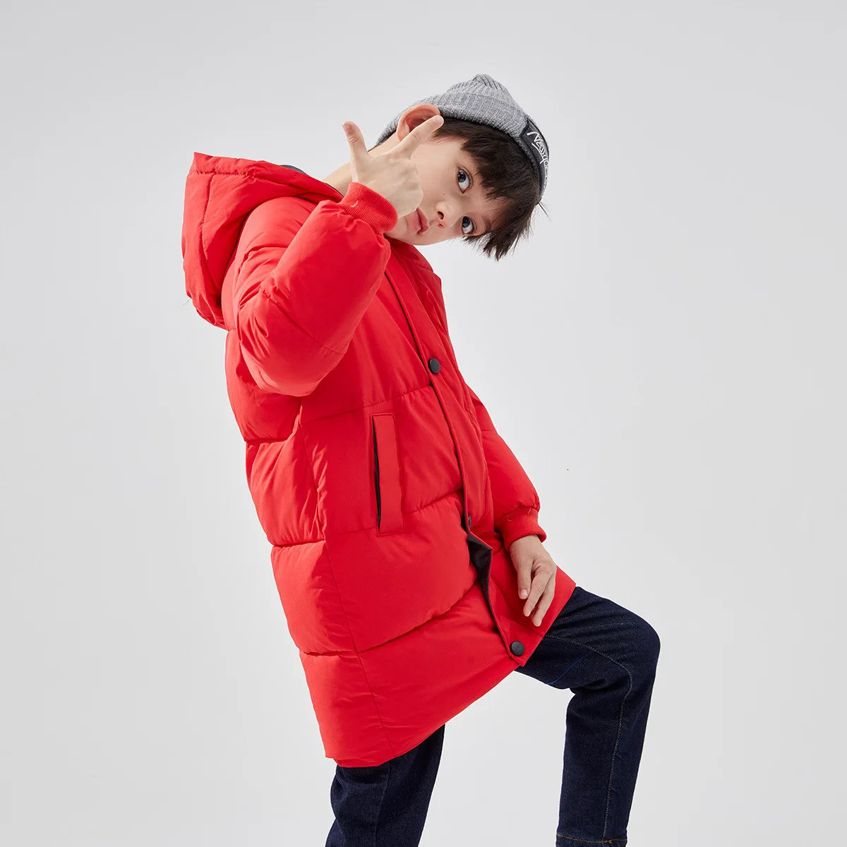 1-12Y Winter Kids Down Waterproof Jacket Boys Girls Solid Warm Parka Coat Cold Protection Hooded Cotton Windbreaker Outerwear 250813