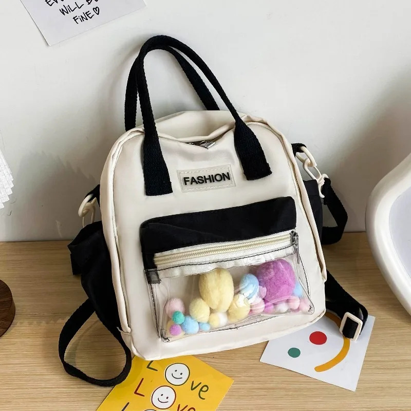 Kids Backpack Color Block with Adjustable Straps Lightweight Durable Multi Pocket Perfect for School Travel 250813