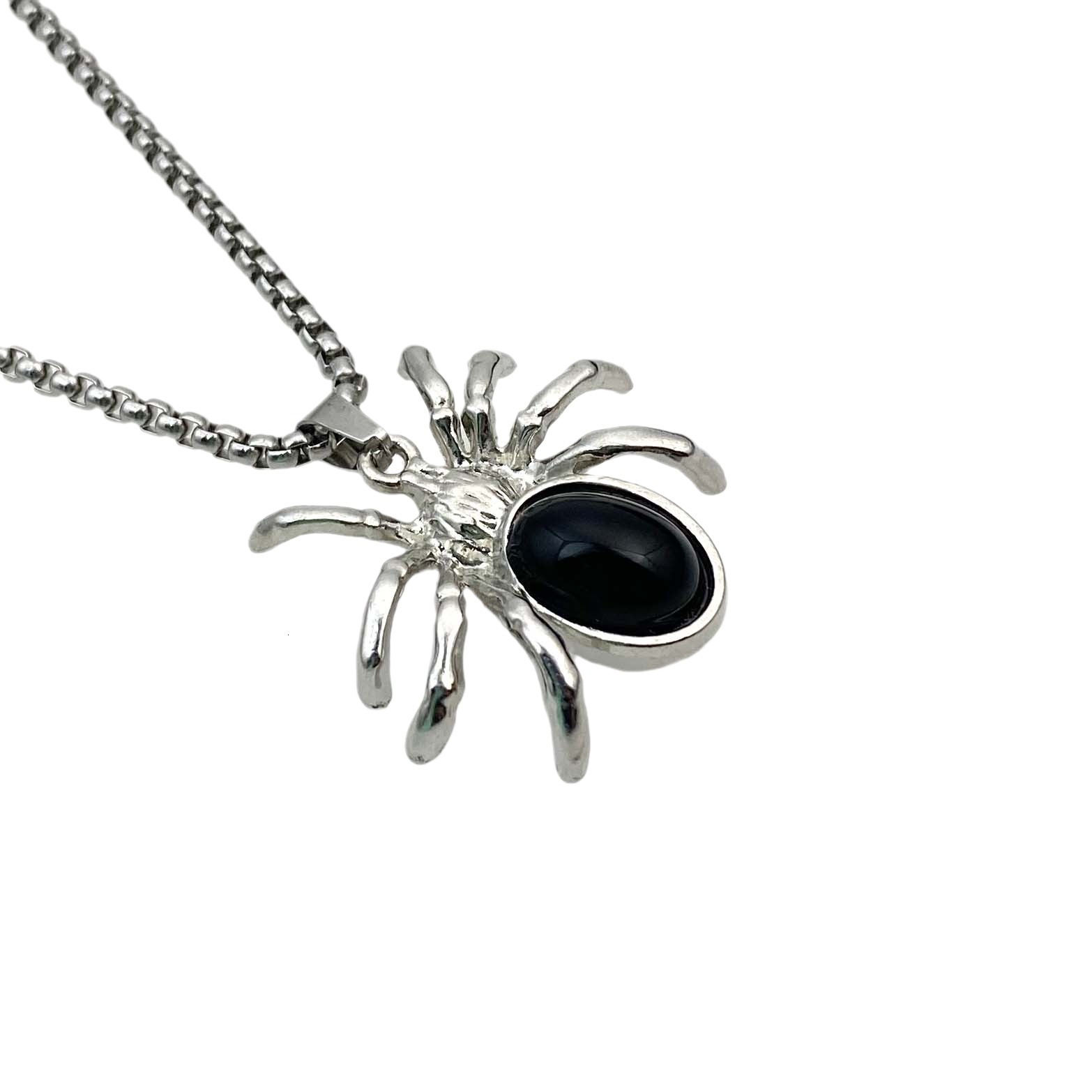Gothic Dark Pendant Necklace Ins Style Personality Long Spider Collarbone Halloween Sweater Chain
