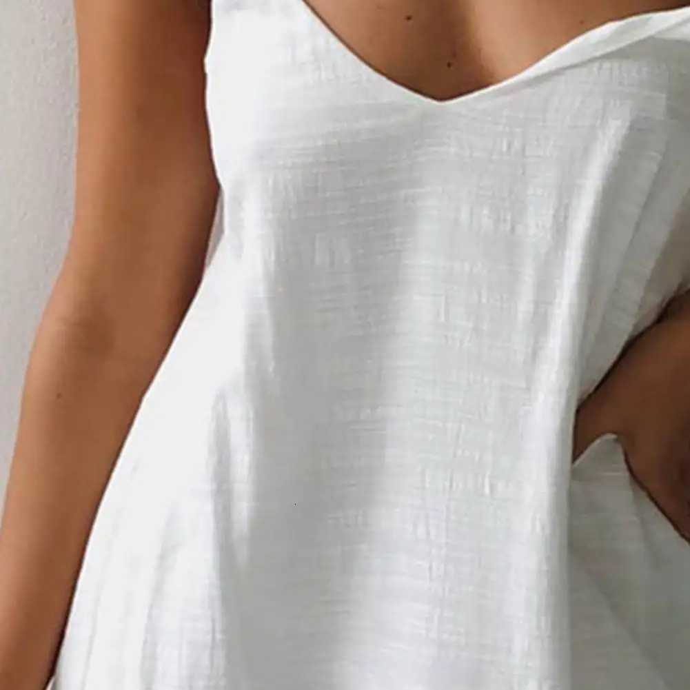 5 Neck Summer Dress for Dating Women Dress Solid Color Flounce Edge Spaghetti Strap Women Party Dresses XJ250814