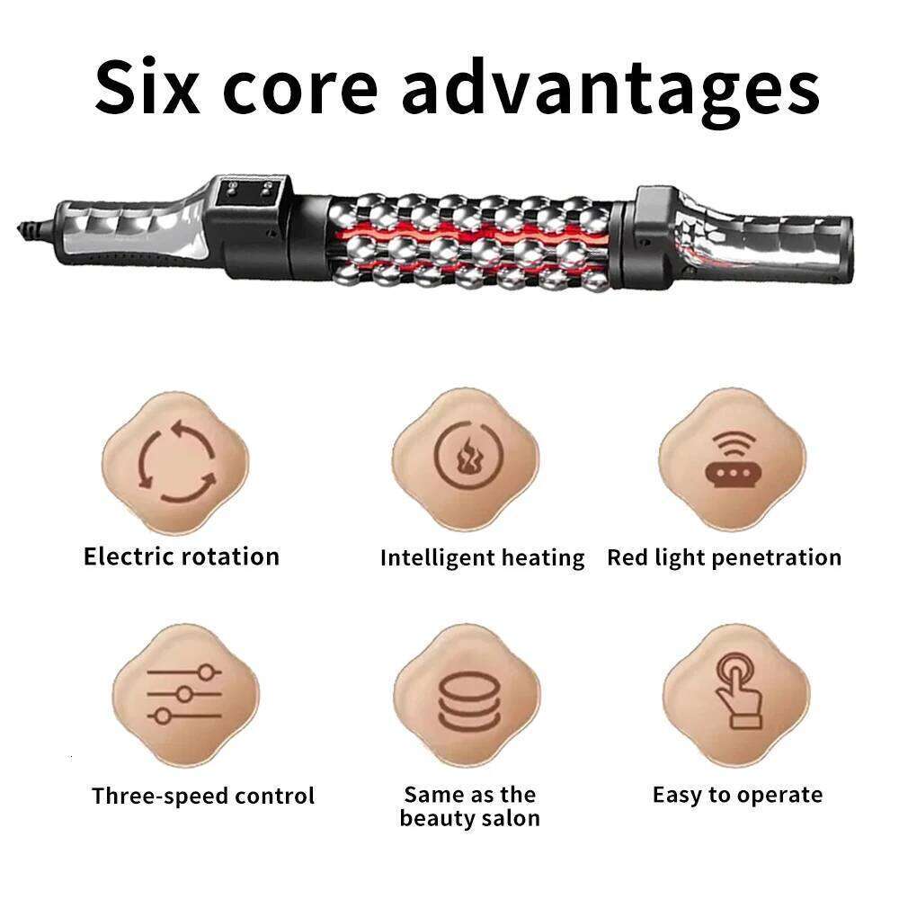 Relaxed Red Light Heated Device Roll Massager 360° Rotating Massage For Whole Body Anti Cellulite