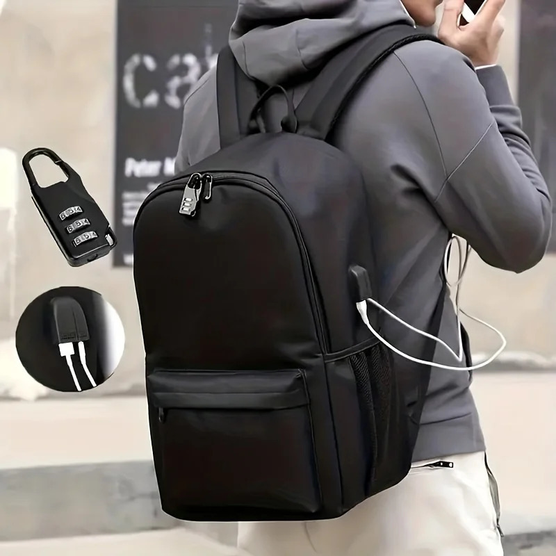 Fashion Backpack Girls Boys School Backpack Student Luminous USB Charge School Bags Teenager Schoolbag Bagpack Rucksack 3PCS 250813