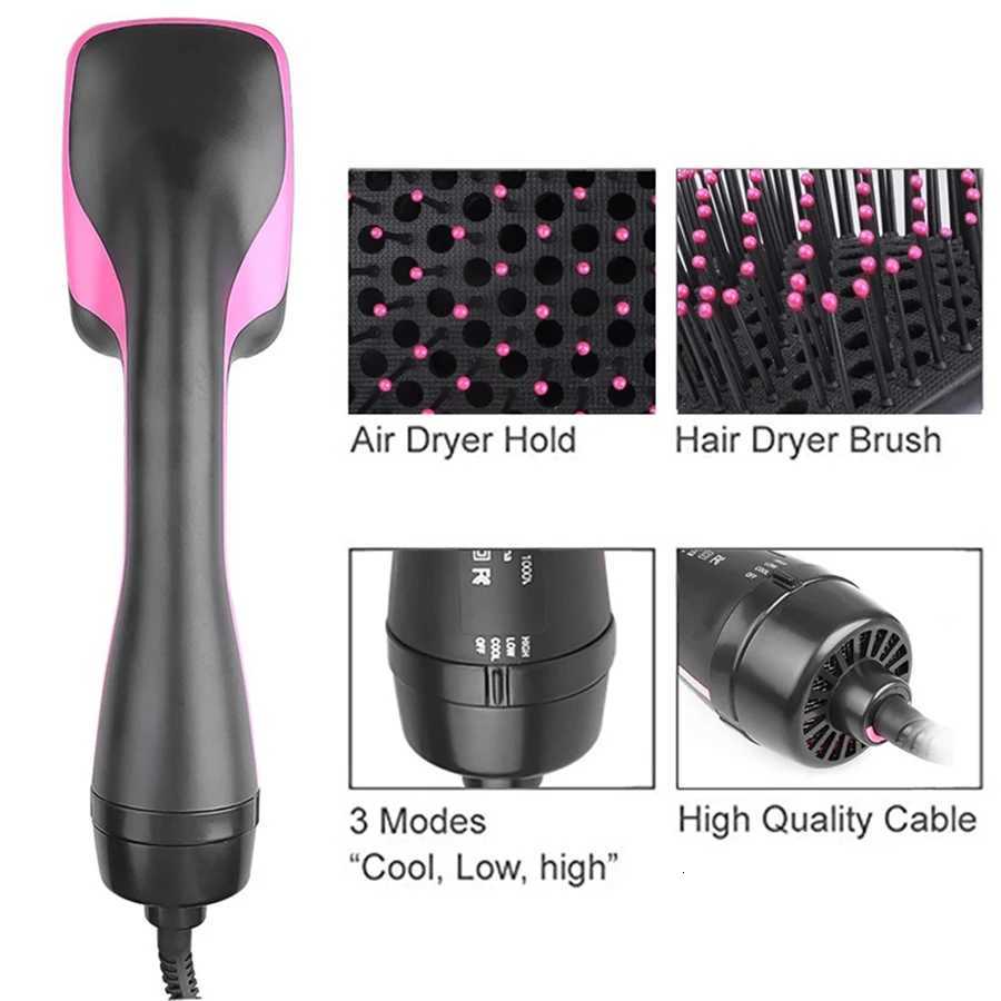 Multifunctional 2-in-1 Home Flat Comb Electric Hair Dryer Flat Comb Hair Curler W250814