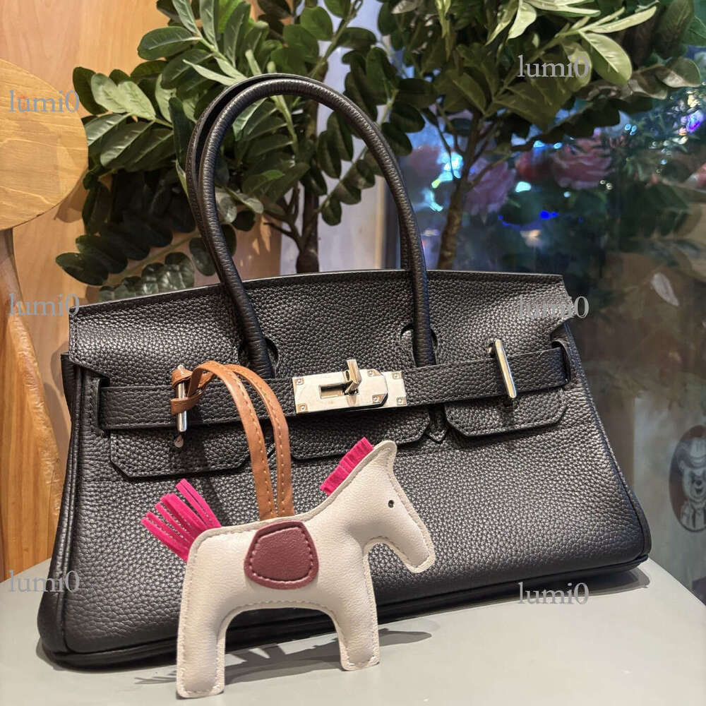 H Same Style PU Pony Pendant Bag Accessories Leather Cotton Filled Handmade