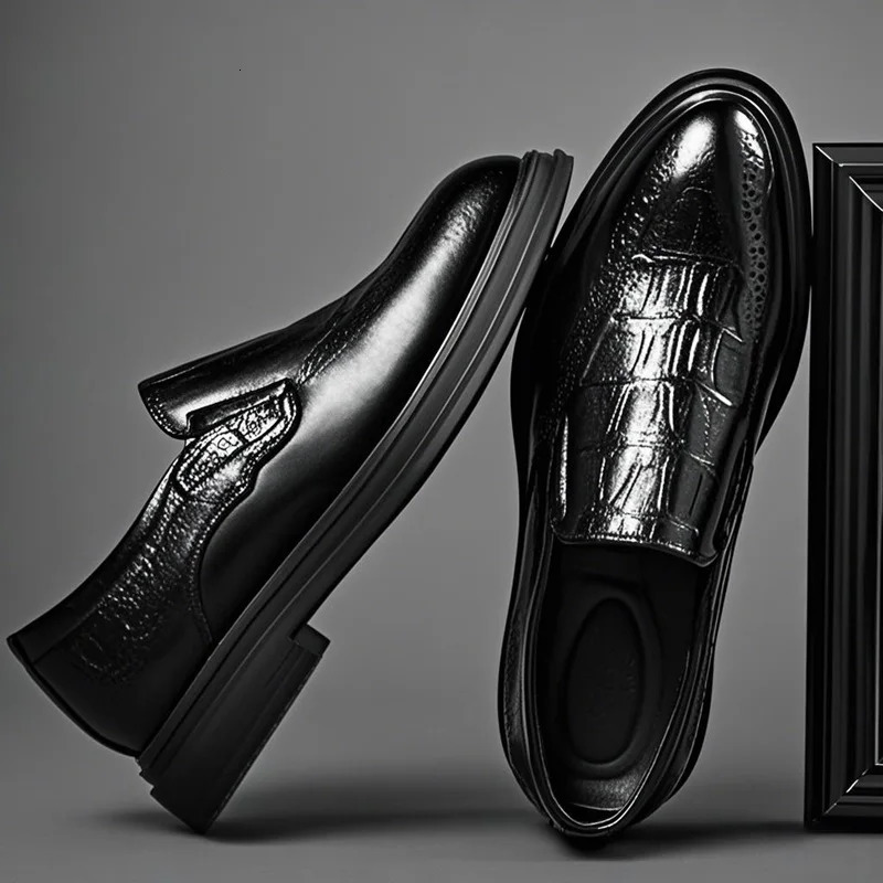 Mens Casual Business Formal Leather Oxfords Shoes Male Wedding Party Office Gentleman Shoes 250814