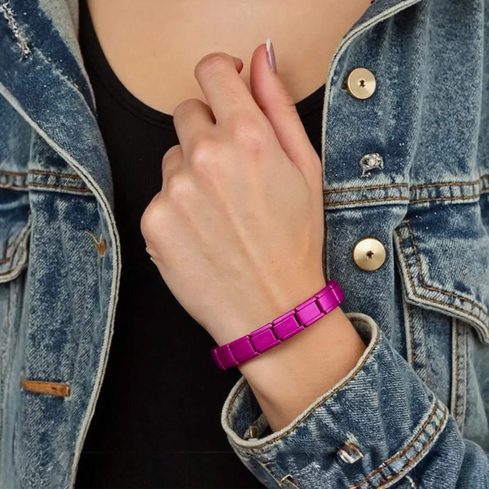 Fashion Stainless Steel Elastic Italian Links Charm Bracelet 9mm Width Simple n Bangle For Men Women DIY Making Jewelry 250812