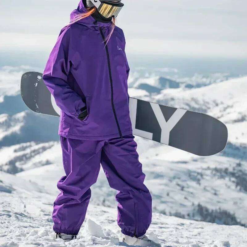2024 Winter Oversized Woman Ski Suit Women Snowboarding Female Outdoor Snowsuit Waterproof Windproof Skiing Jacket Set