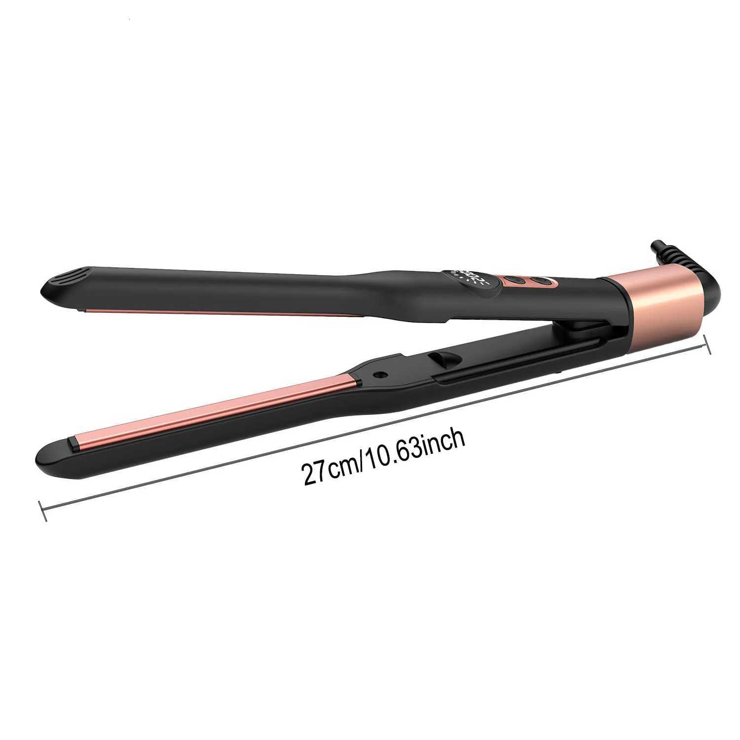 3/10 Inch Pencil Flat Iron Small Flat Irons for Short Hair Beard and Pixie Cut Mini Ceramic Tourmaline Hair Straightener W250814