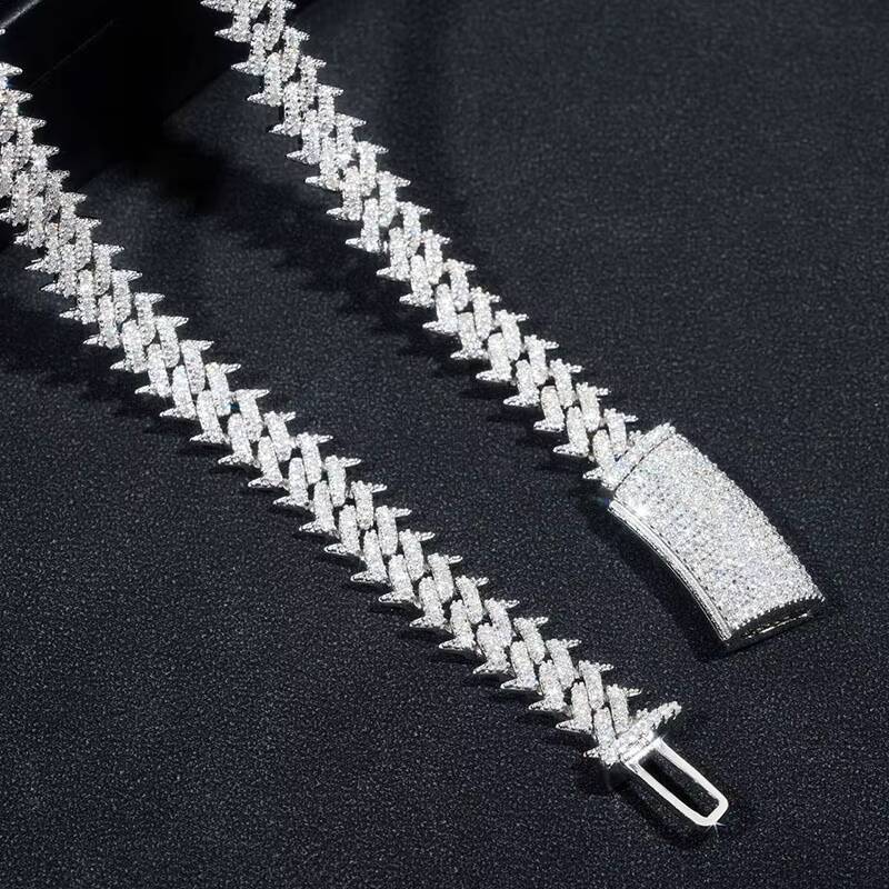 GRA Certified Vvs Cuban Chain Hip Hop Iced Moissanite Mens Necklace Wholesale