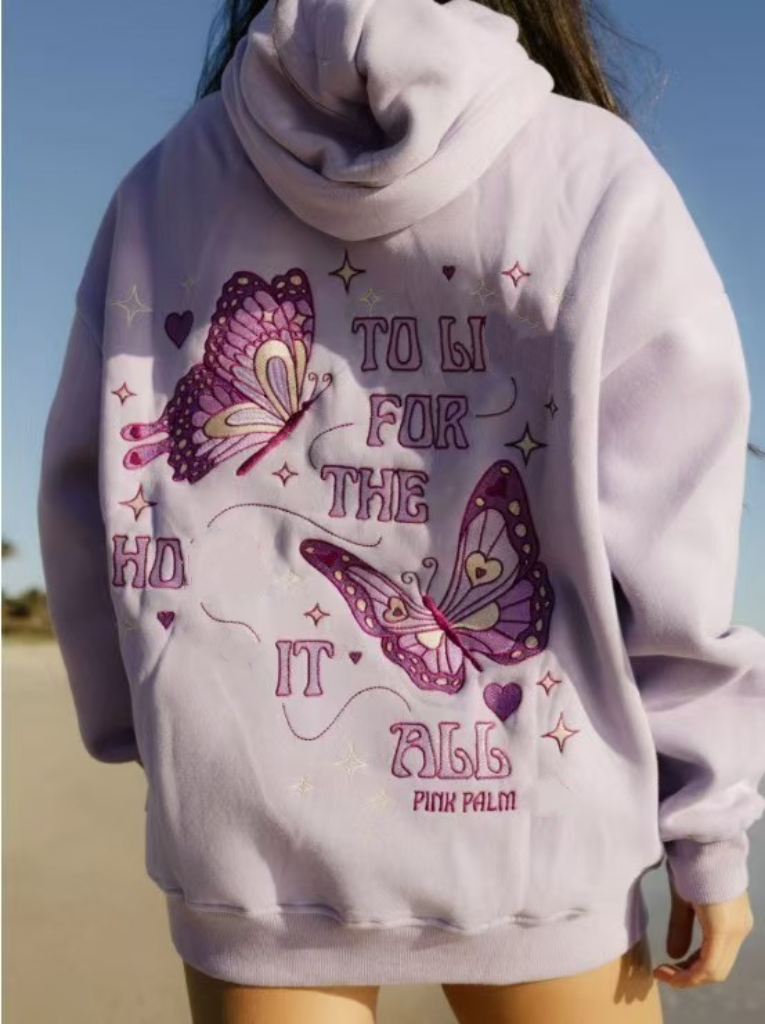 Pink Plam Hoodies Women Designer Hoodie Jacket Tracksuit Men Polo Veste Coat Dandy Designer Mens Chasing Sunsets Hoodies Y2k Loose Hooded Sweatshirt E