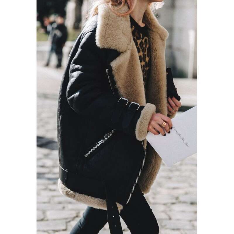 Locomotive Suede Lamb Wool Coat Women's Lapel Fur Cotton Coat Autumn and Winter Women's Coat Comfortable and Beautiful