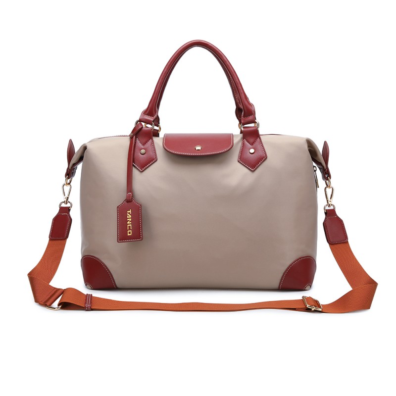 Handheld Beige Tote for Babies: Lightweight & Water Resistant with Wet-Dry Separation Feature