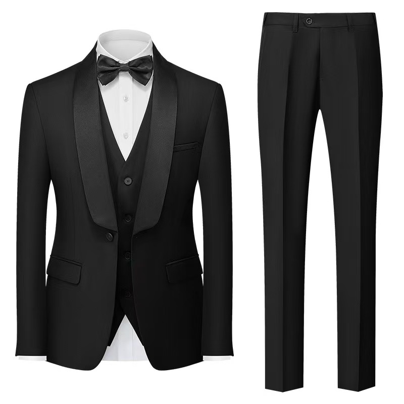 T1436 new three-piece suit for men with double slit dress suit business dress for men