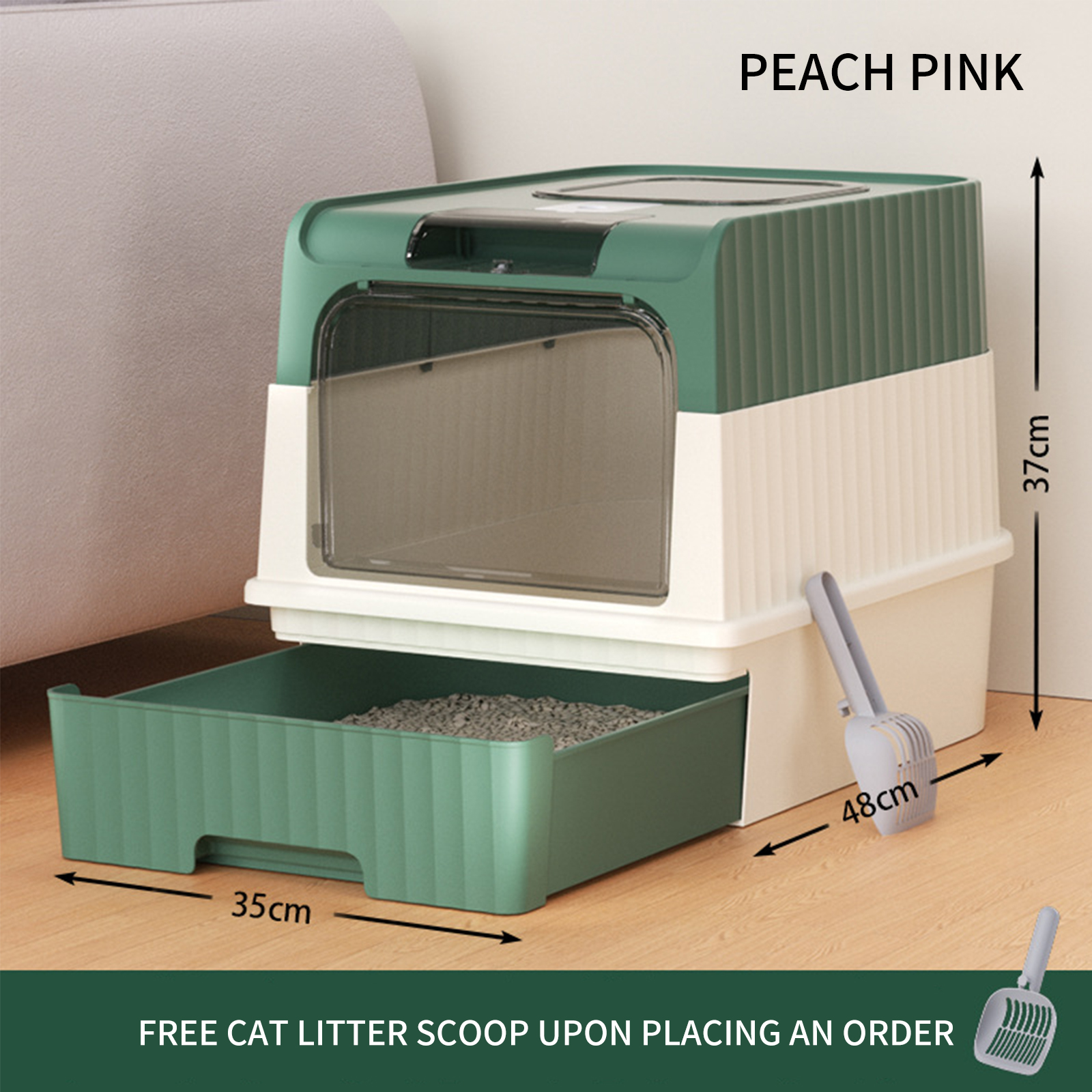 Cross border dropshipping oversized drawer style cat litter box, fully enclosed, UV resistant, cat toilet pet supplies