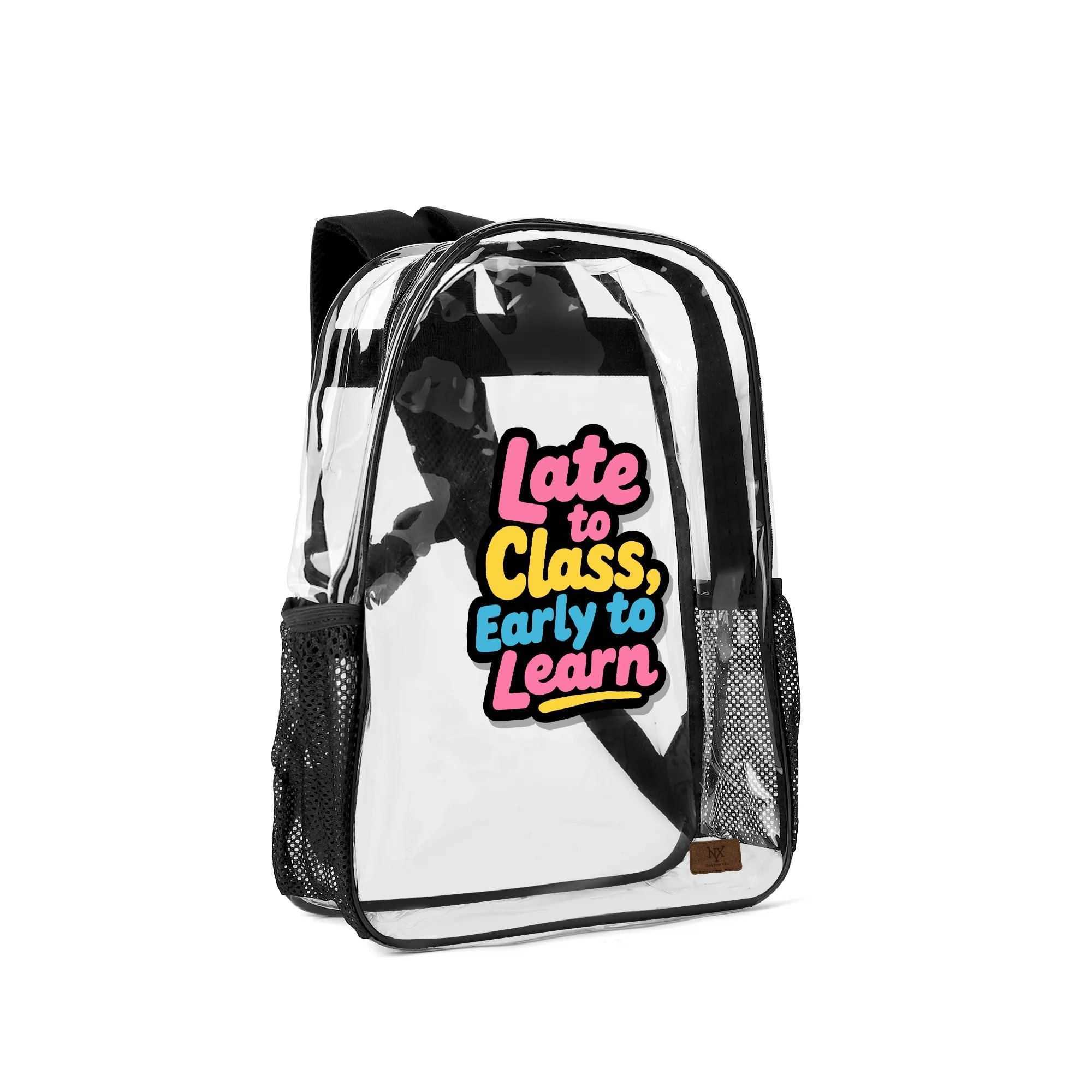 NXY Single Layer 17 Inch Clear Backpack PVC See Through Transparent Bookbag Mens Designer Backpacks Student Schoolbag 250814