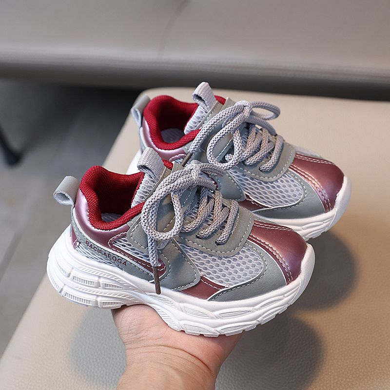 2025 New Kids Sports Shoes Unisex Kids Sneakers Mesh Breathable Basketball Shoes Kidsnest Toddlers Tennis Casual Footwear Shoes Trainers Size 21 - 30 